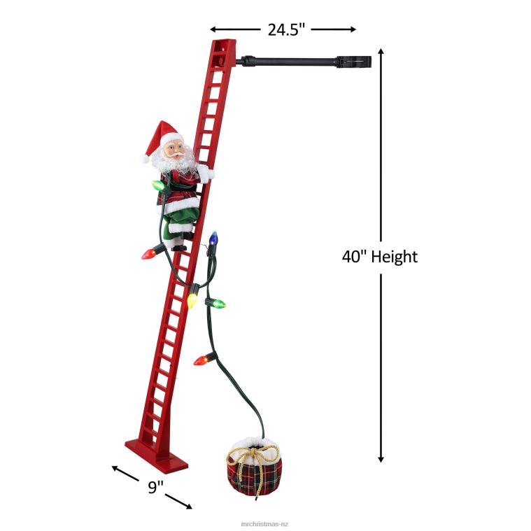 Mr. Christmas Decoration 43 Animated Super Climbing Plaid Santa 0J02635