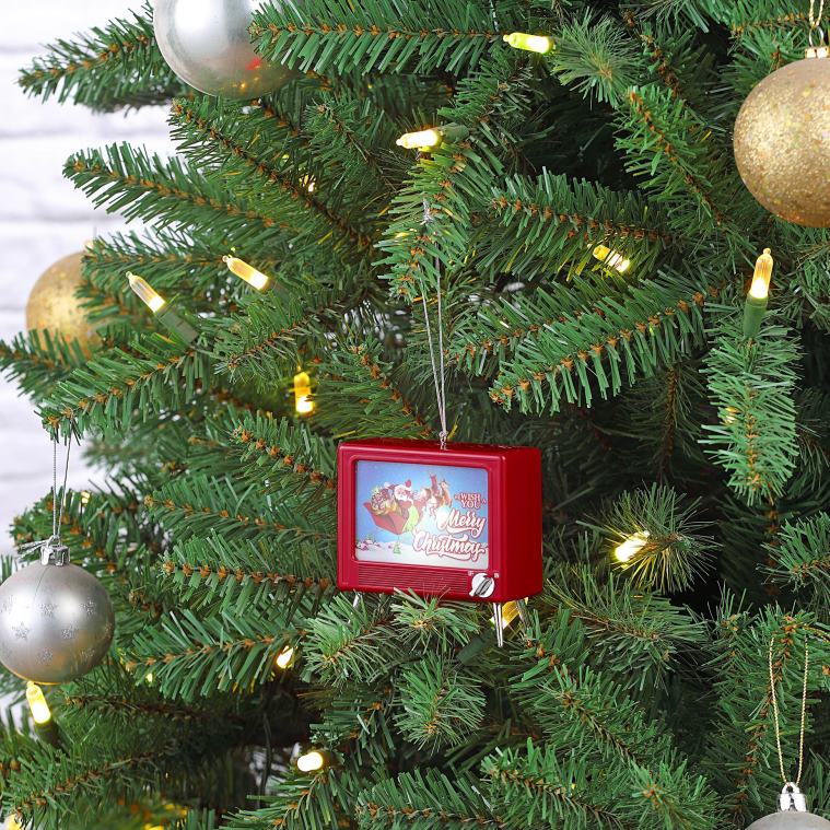 Mr. Christmas Decoration 3.75 Musical LED TV Ornament-Red 0J026148