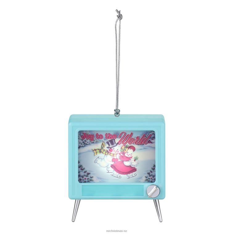 Mr. Christmas Decoration 3.75 Musical LED TV Ornament-Teal 0J026149
