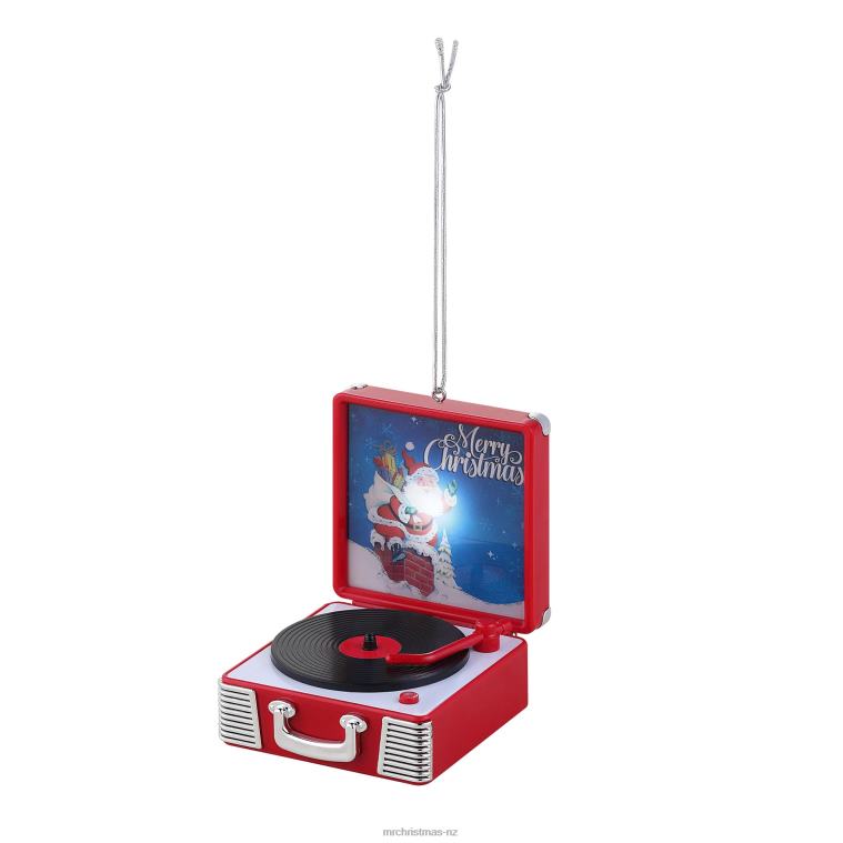 Mr. Christmas Decoration 3.8 Retro Vinyl Record Player Ornament 0J026146