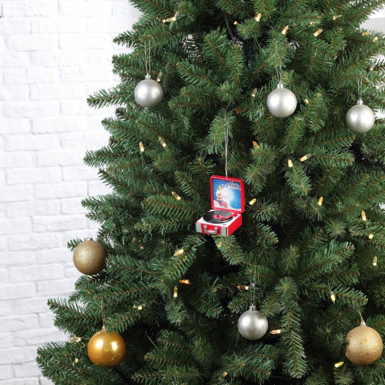 Mr. Christmas Decoration 3.8 Retro Vinyl Record Player Ornament 0J026146