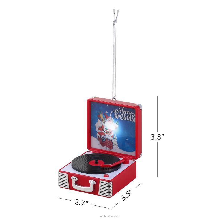 Mr. Christmas Decoration 3.8 Retro Vinyl Record Player Ornament 0J026146