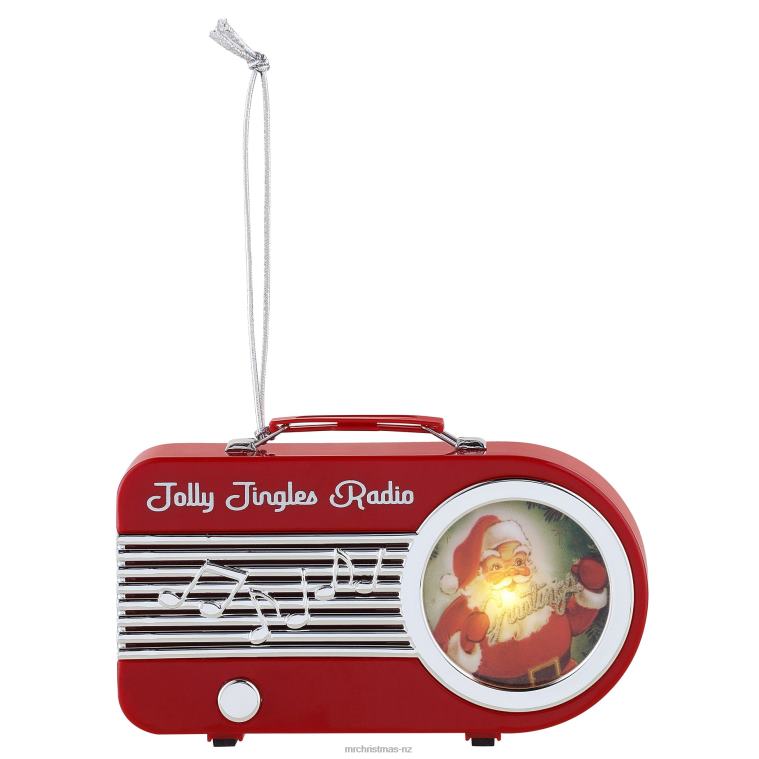 Mr. Christmas Decoration 4.75 Retro Radio Ornament-Red 0J02681