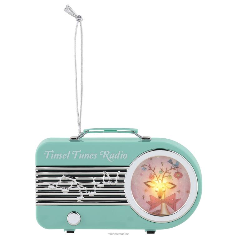 Mr. Christmas Decoration 4.75 Retro Radio Ornament-Teal 0J02683