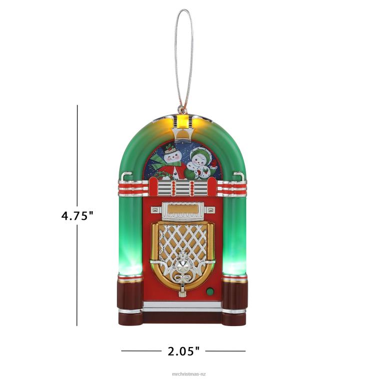 Mr. Christmas Decoration 4.9 Retro Jukebox Ornament-Green 0J026136