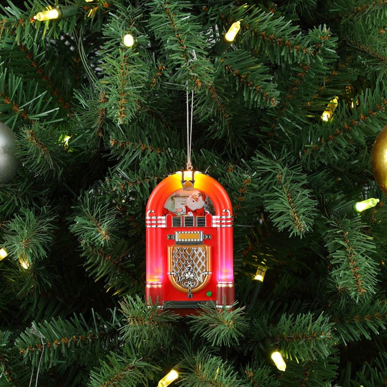 Mr. Christmas Decoration 4.9 Retro Jukebox Ornament-Red 0J026137