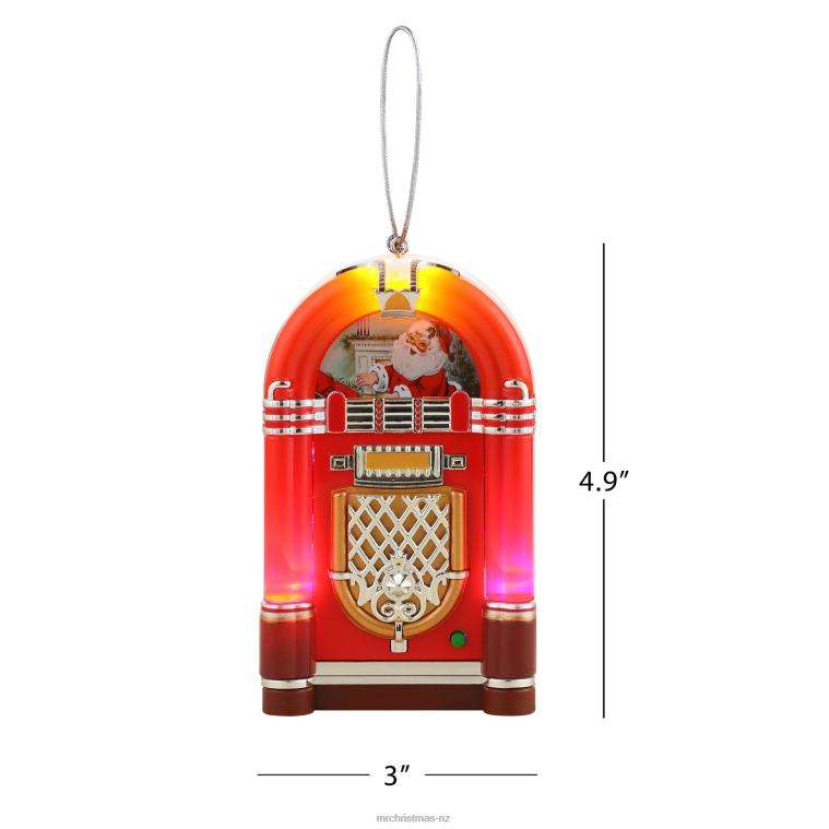 Mr. Christmas Decoration 4.9 Retro Jukebox Ornament-Red 0J026137