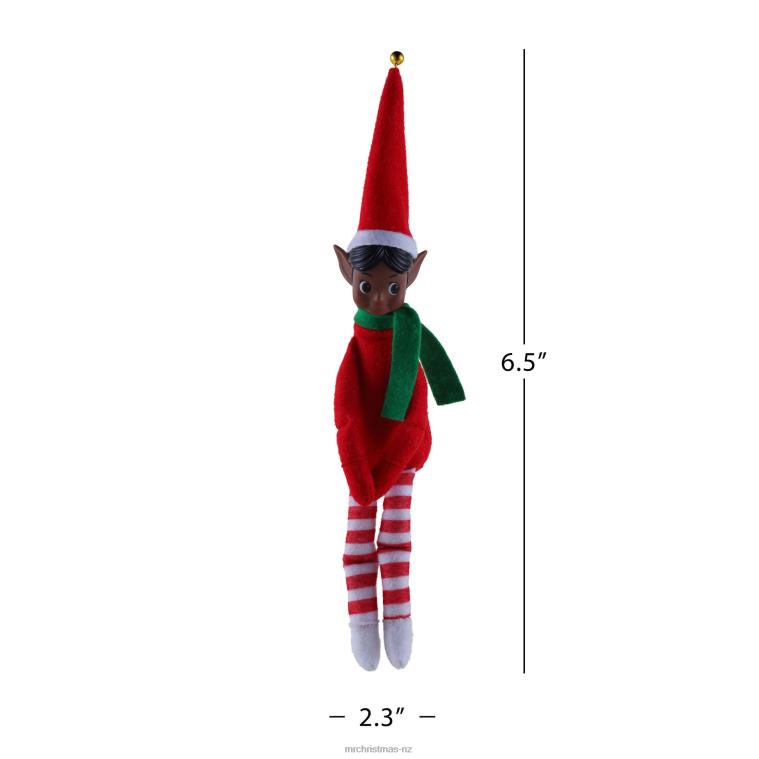 Mr. Christmas Decoration 6.5 Set of 3 Vintage Knee Hugging Elves-Black 0J026248